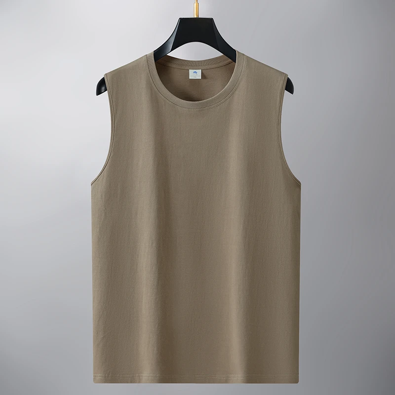 22-【纯棉无袖】坎肩男女同款夏季休闲宽松运动百搭圆领T桖背心大码