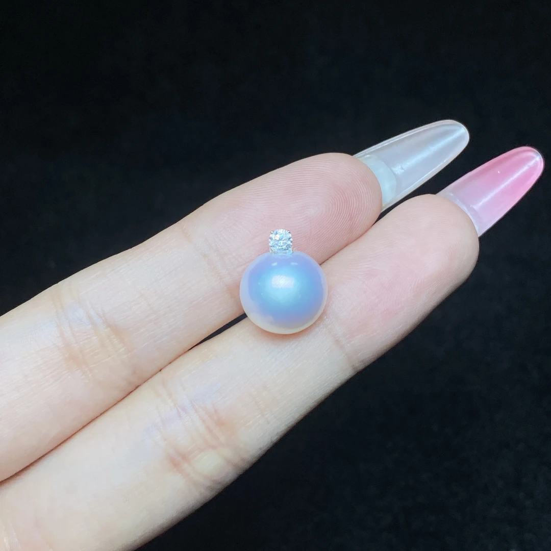 【小北好物】18k金淡水珍珠吊坠约10mm【多样性发一件】2QH27X530