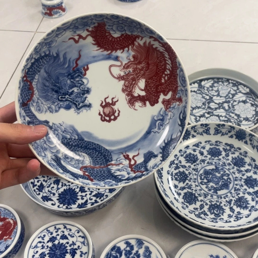 摆件景德镇双龙壶承jjj