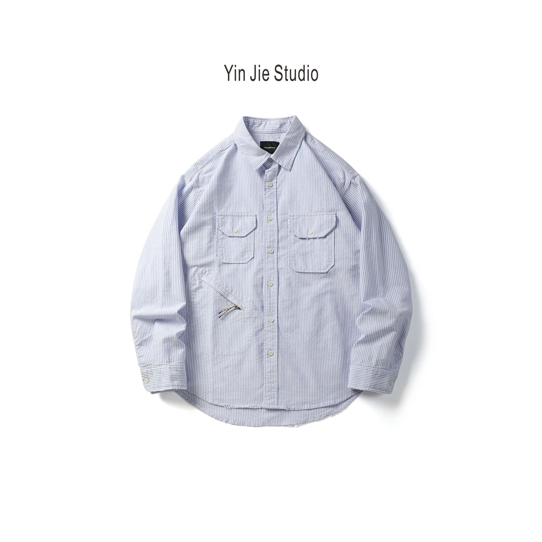 《Yin Jie Studio》定制日单全棉多口袋工装衬衫休闲户外潮流230819