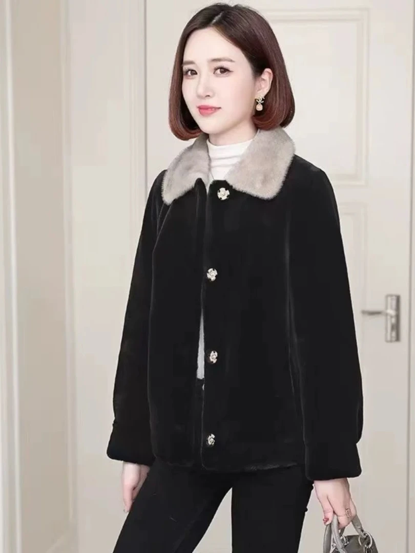 A57外套女秋冬加厚新款年轻短款大衣