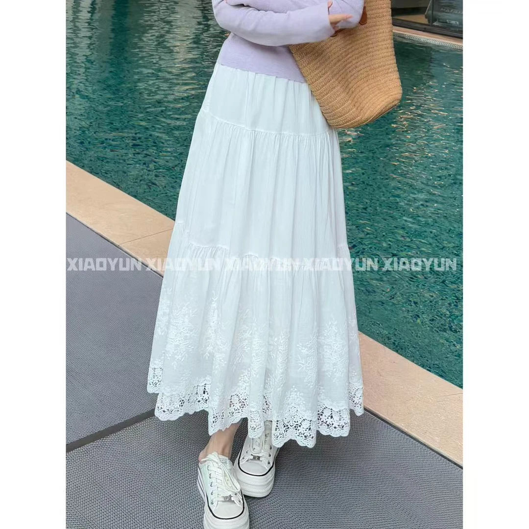 镂空花边裙 小允姐姐2025新款气质时尚高级镂空花边半身裙
