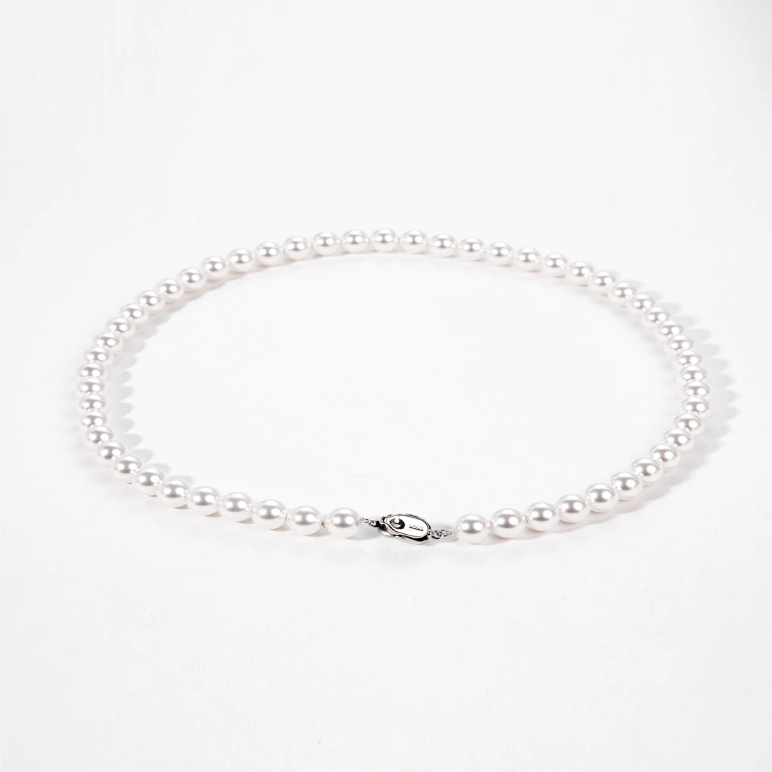 8-10mm天然正圆形白色轻奢百搭珠珠项链