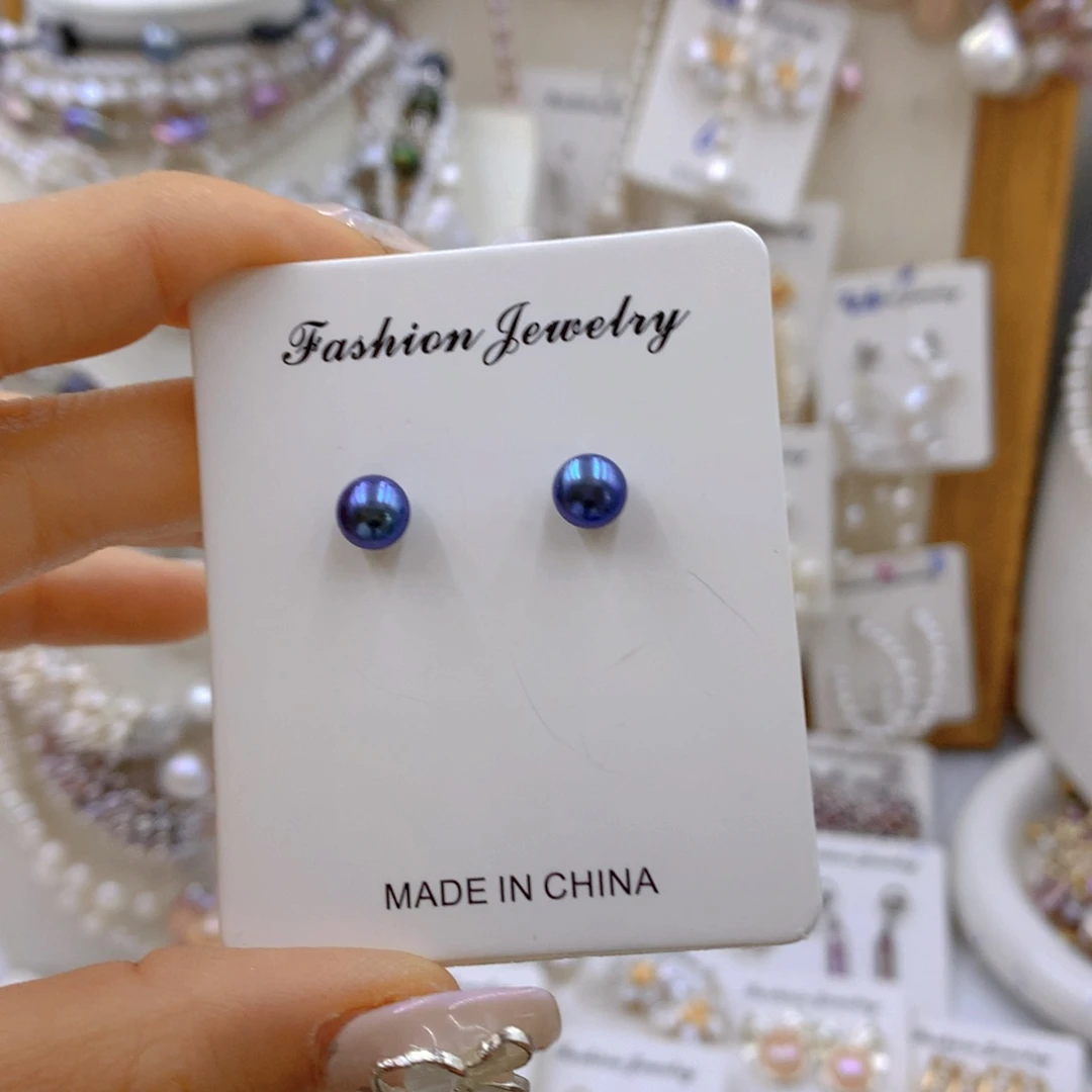 淡水珍珠耳饰银S925镶嵌