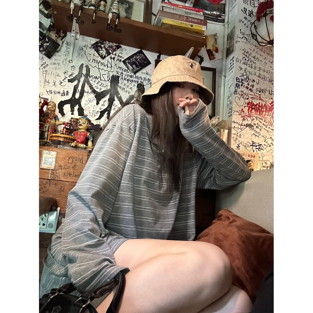 DYANGJUN【一套出门】miu系条纹休闲polo套装