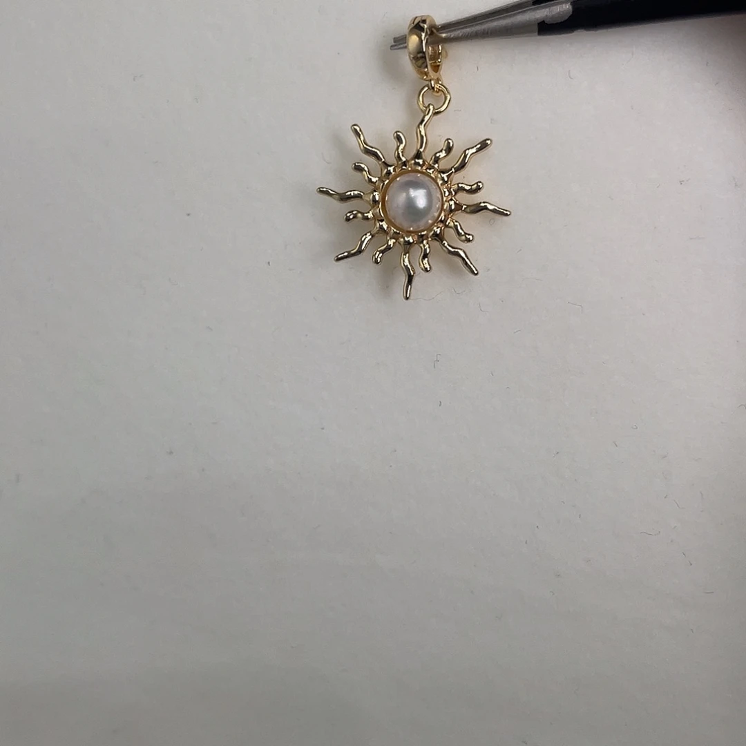 吊坠(不含链)银S925镶嵌海水珍珠