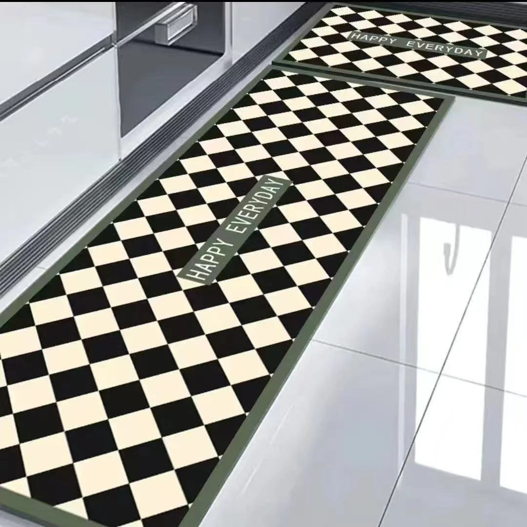 Q152-45*80+45*160厨房套装地毯地垫耐脏易打理