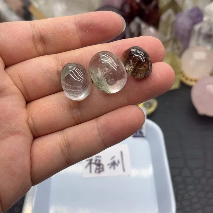 未镶嵌珠宝半成品水晶21 幽灵➕板钛