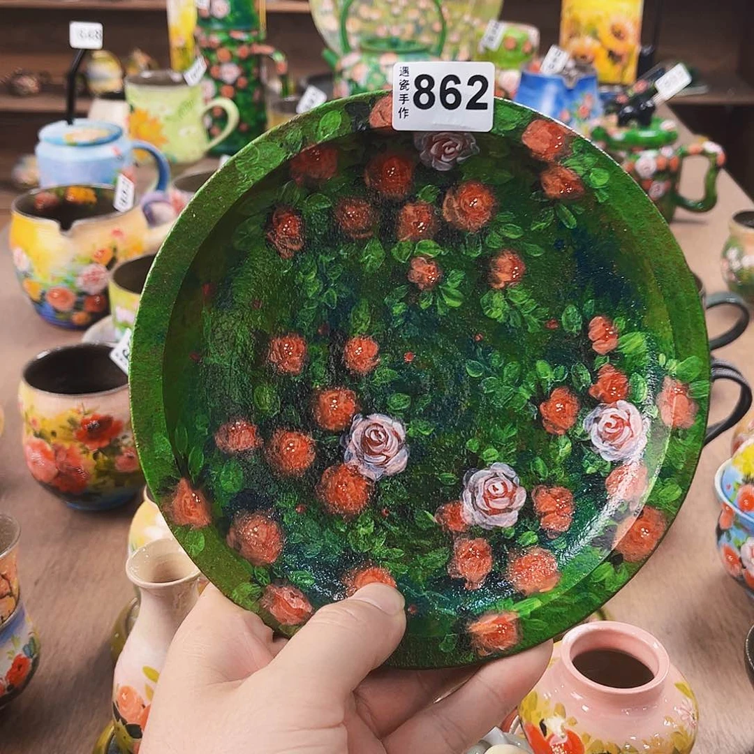 纯纯莫奈油画风茶盘纯纯莫奈油画风茶盘