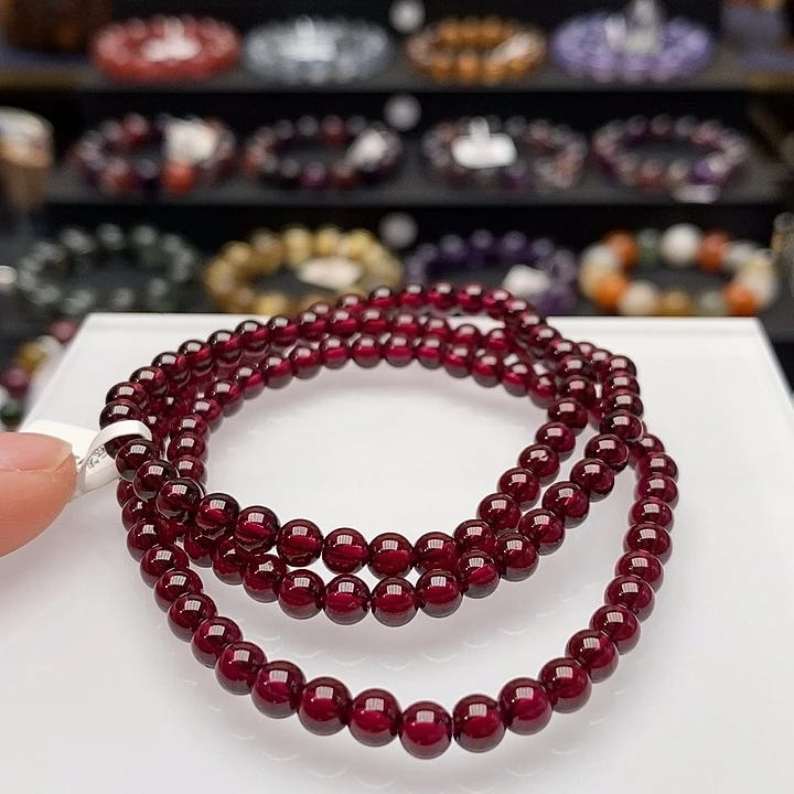 石榴石手链未镶嵌甜*仙手链