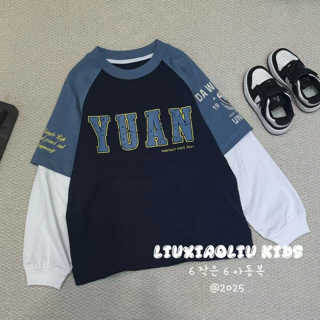 杭州六小六正版BY LIUXIAOLIU秋季儿童假两件长袖17227