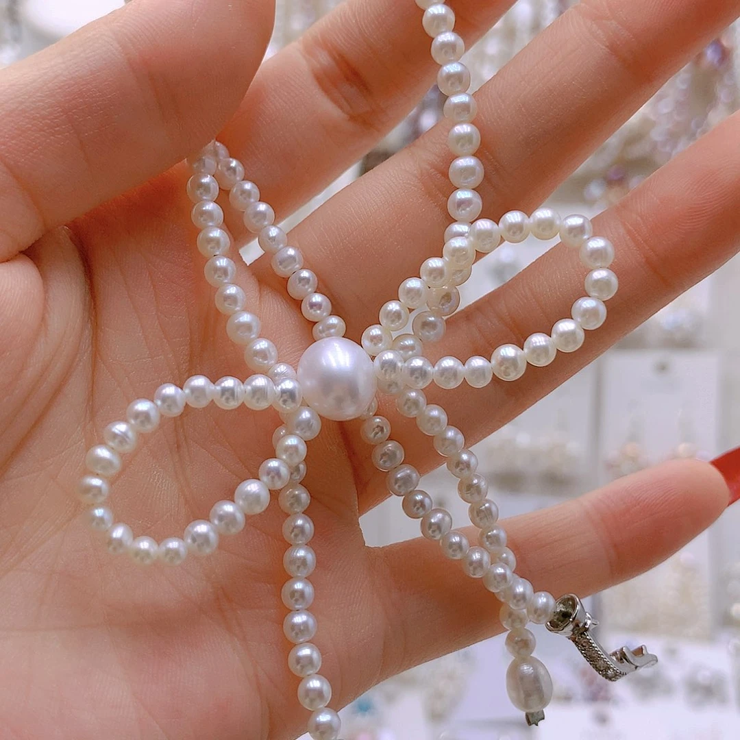 银S925镶嵌耳饰淡水珍珠圆***肉