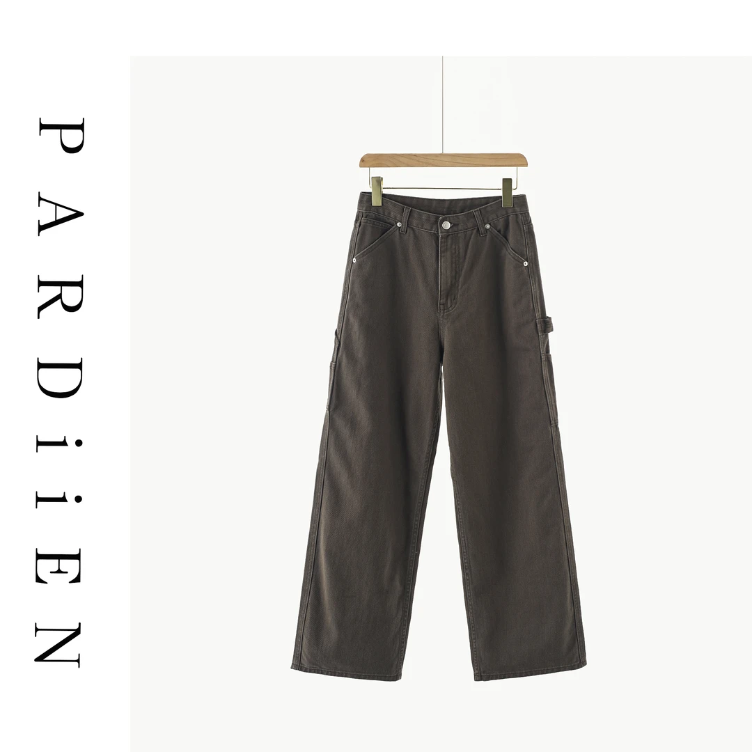【北总严选】帕迪恩挂带直筒工装牛仔裤K76