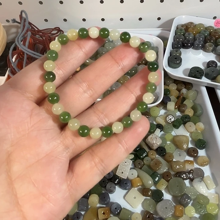 和田玉未镶嵌手链