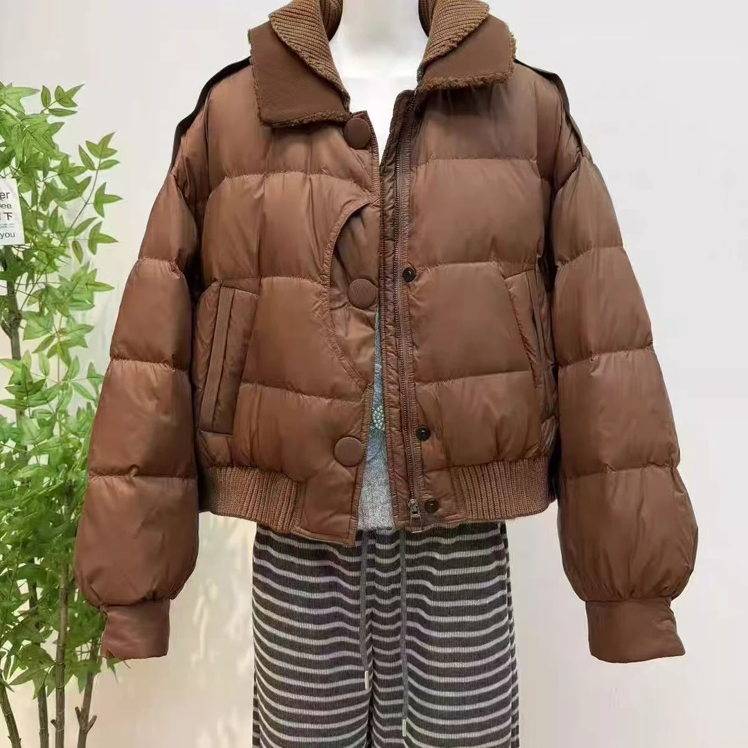 韩版泡芙服女冬季新款短款宽松显瘦百搭保暖面包服外套