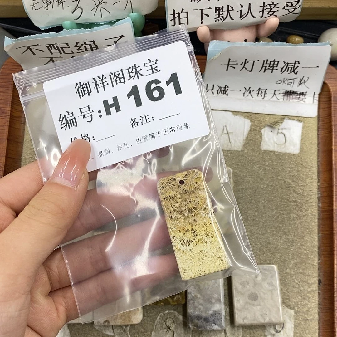 硅化珊瑚（珊瑚玉）未镶嵌颈饰F****心