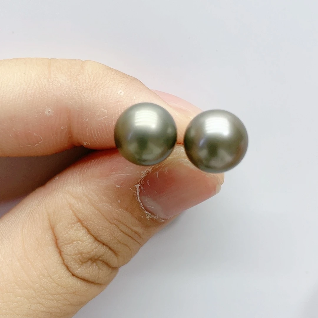 海水珍珠耳饰银S925镶嵌