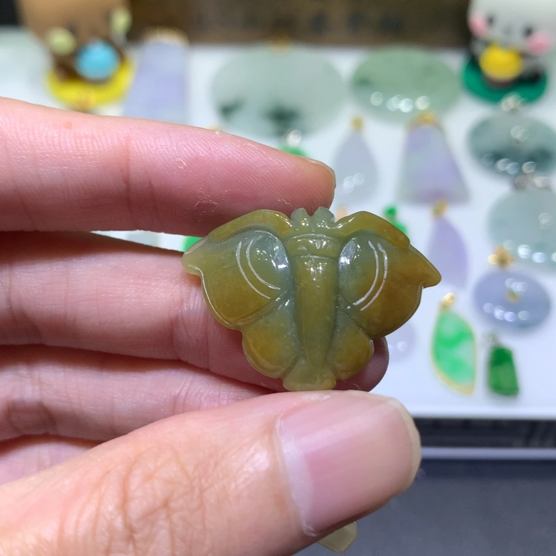 翡翠银S925镶嵌吊坠(不含链)