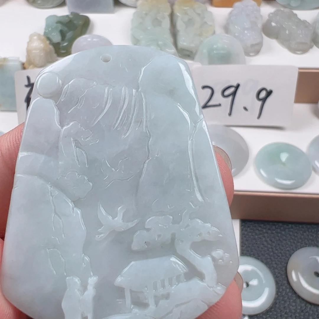 翡翠未镶嵌吊坠(不含链)