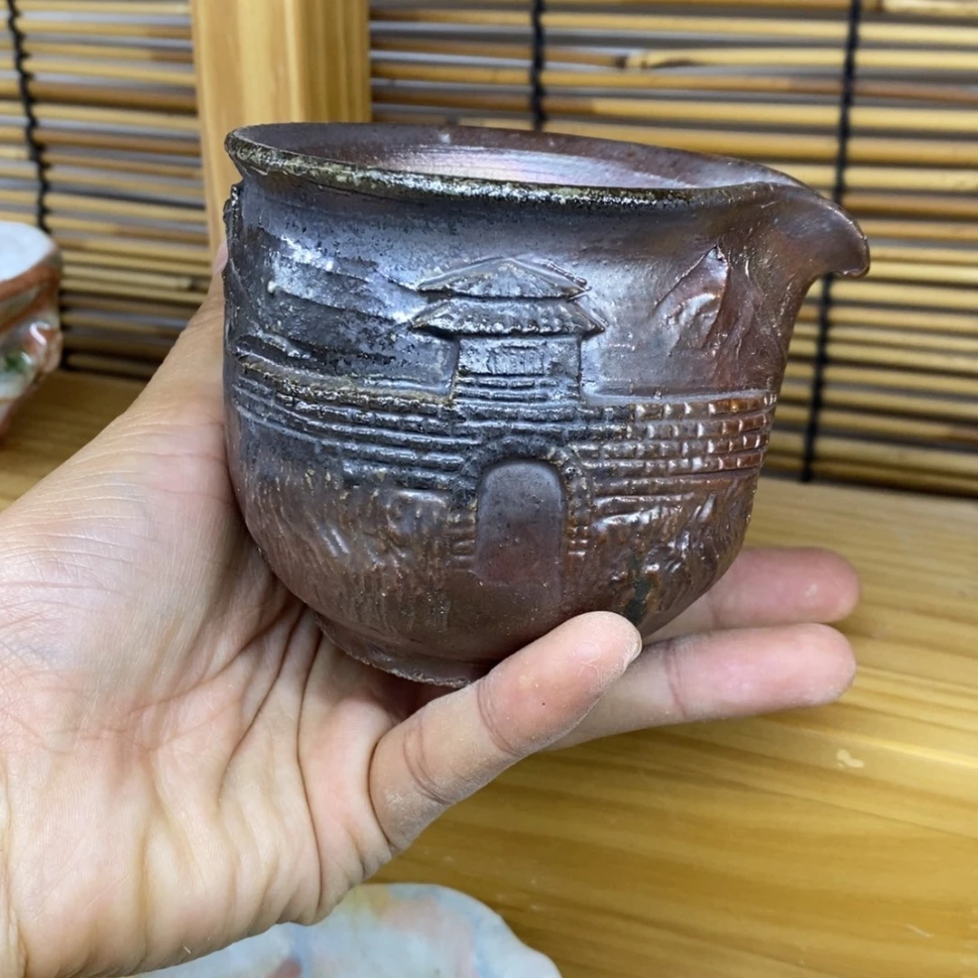 陶园柴烧，精品高货。梦**事465瑕疵露白了