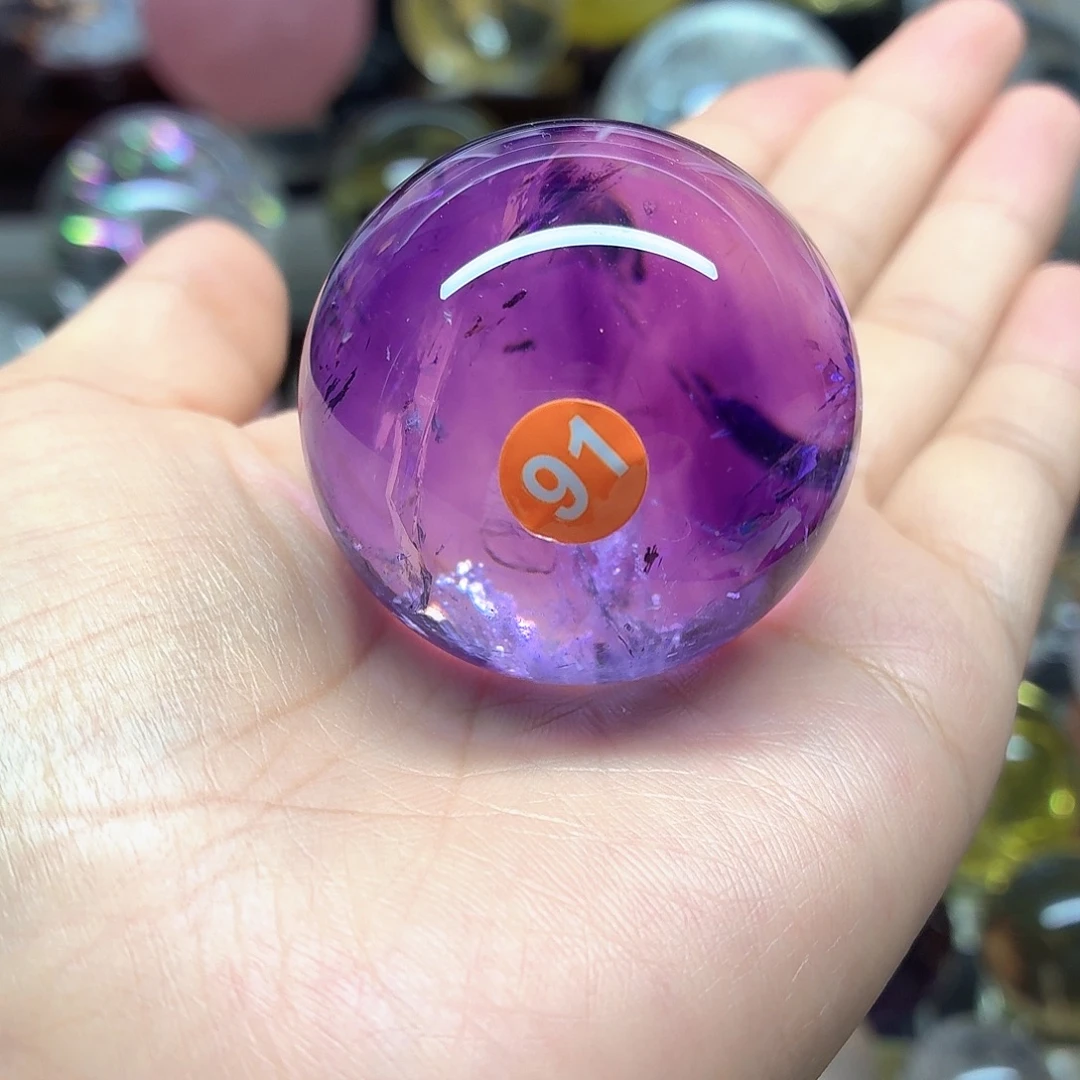 水晶珠宝半成品未镶嵌紫水晶4.4负晶