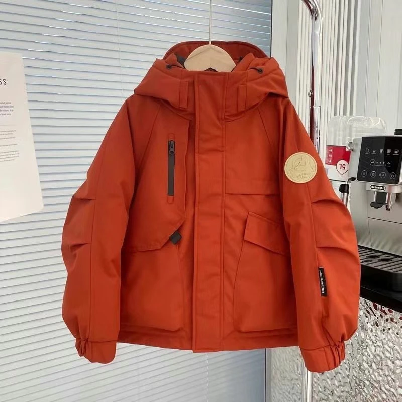 2025韩版童装冲锋衣户外春秋新款男女童工装防水防风潮酷上衣外套