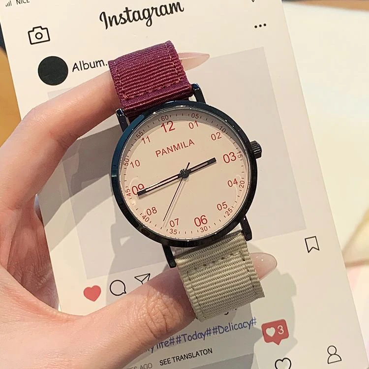 PANMILA番米拉可爱美式手表女小众高级简约学生手表女士网红礼物