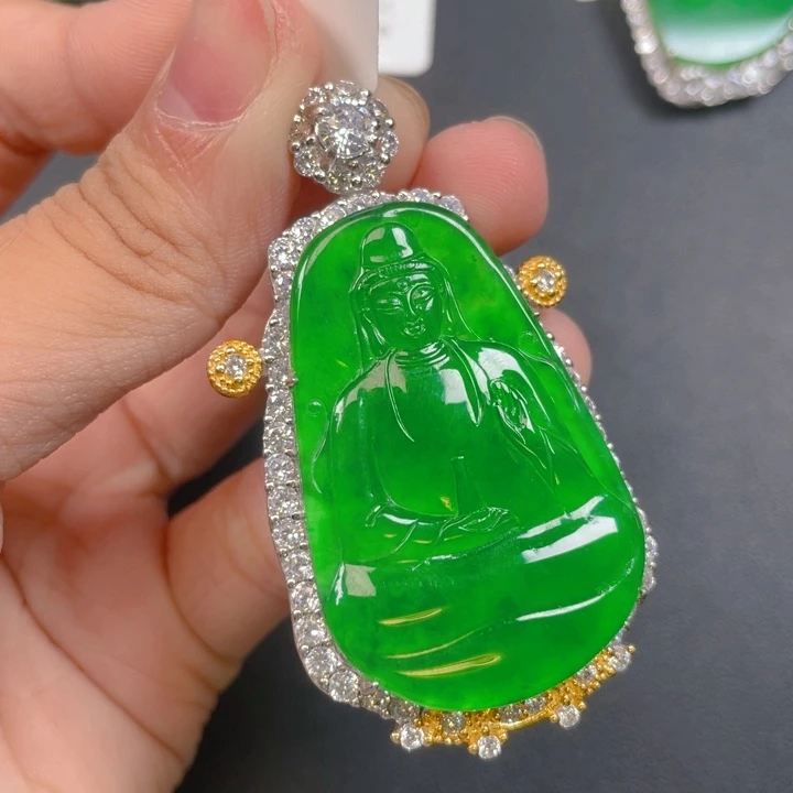 【闪购商品】颈饰银S925镶嵌翡翠翡翠
