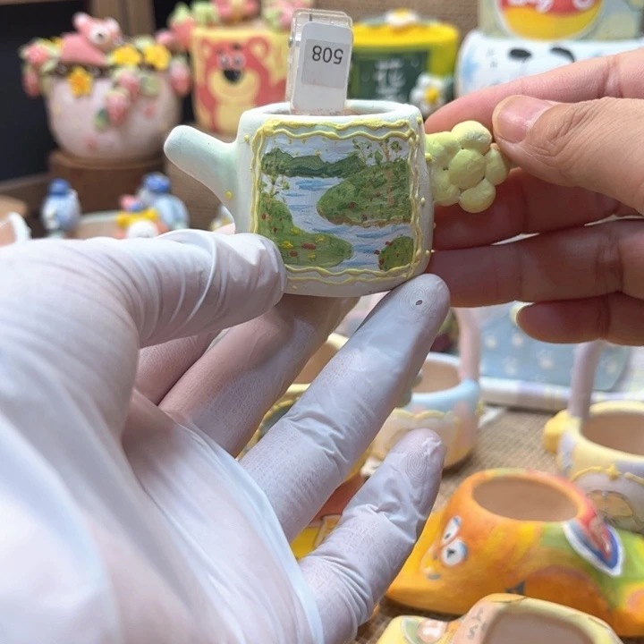 508风景手绘花盆手绘