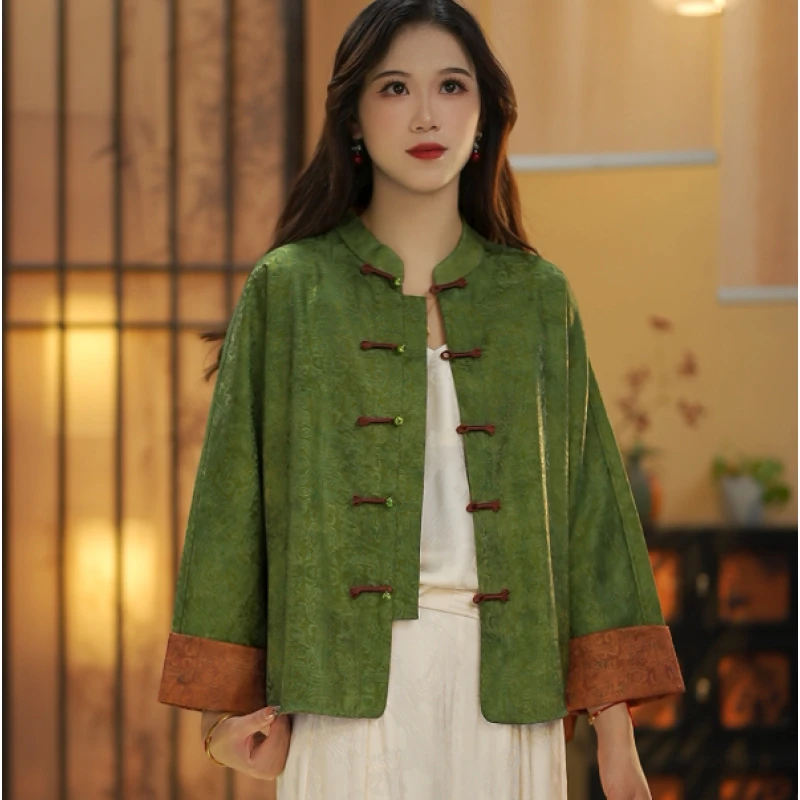 格格--青衫岱浮光锦双穿双面外套