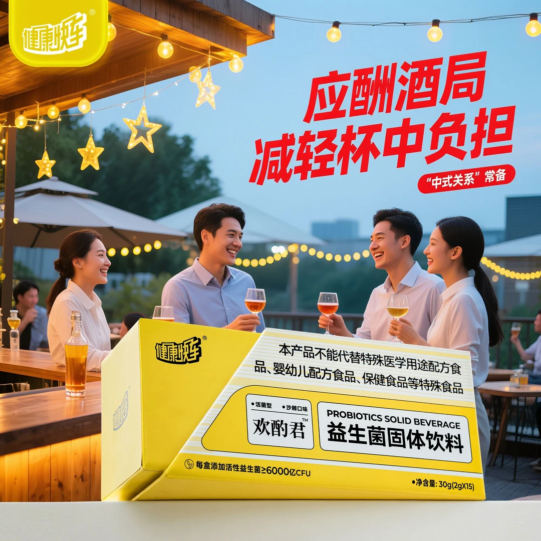 【专属】欢酌君益生菌成人乳酸菌酒前熬夜续航肠道明星菌株活菌粉
