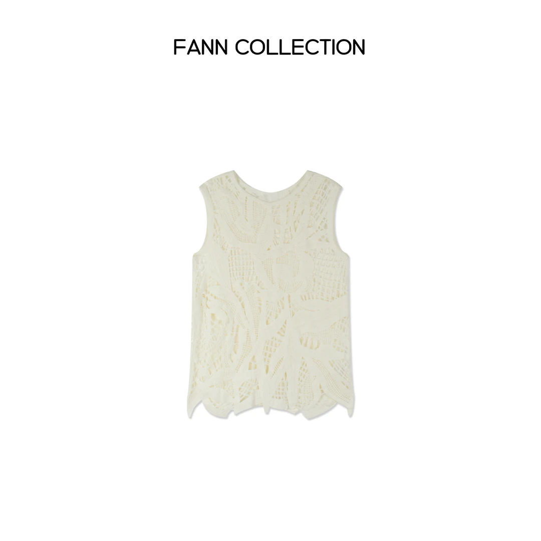 饭饭FANN COLLECTION 雕塑 设计款圆领镂空无袖背心FANNA264