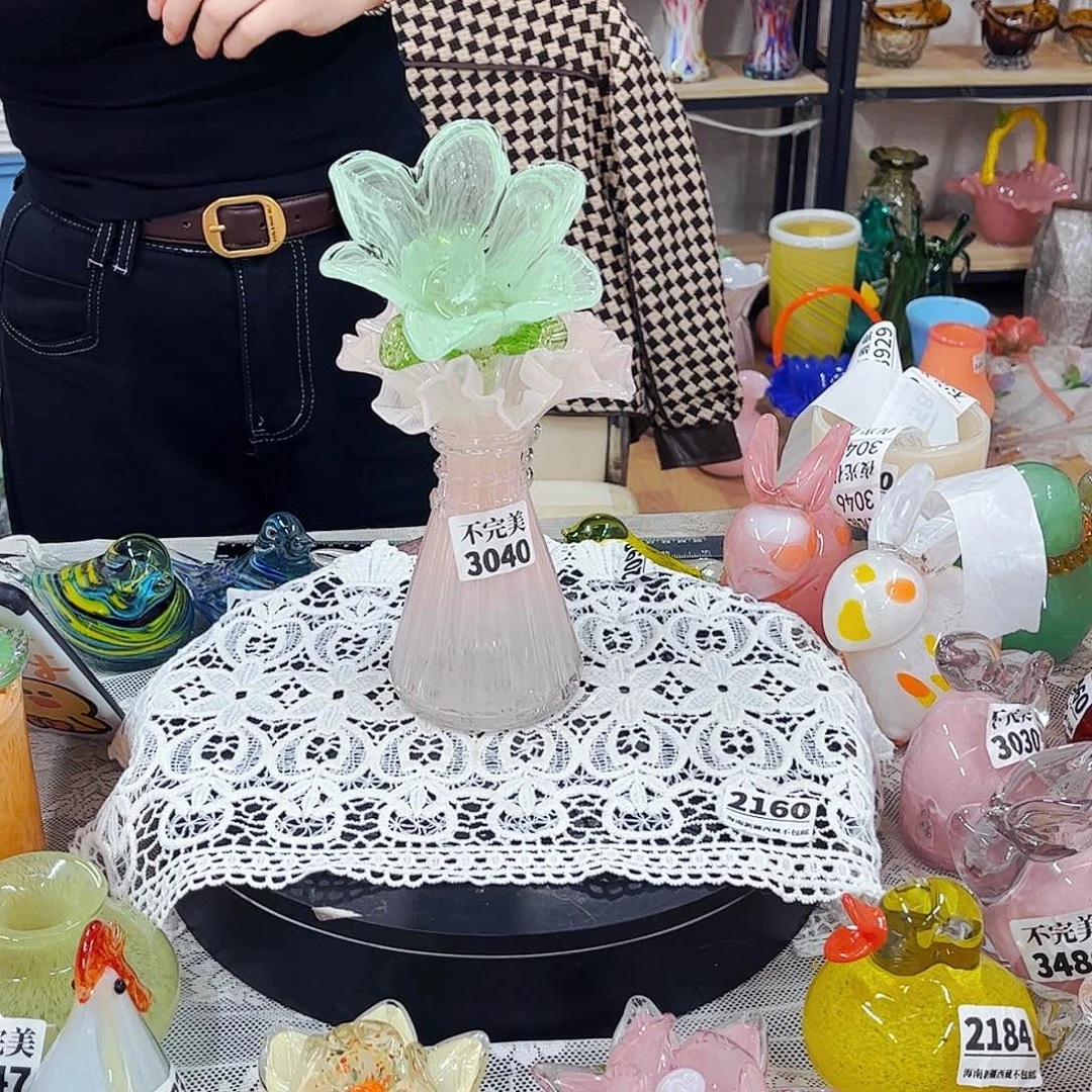 1花1瓶家悦琉璃工艺品瓶3034不完美