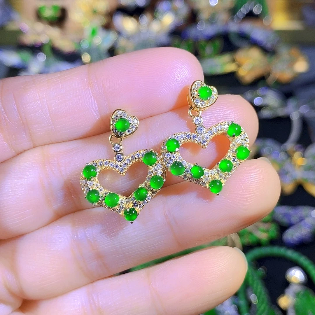 颈饰银S925镶嵌翡翠