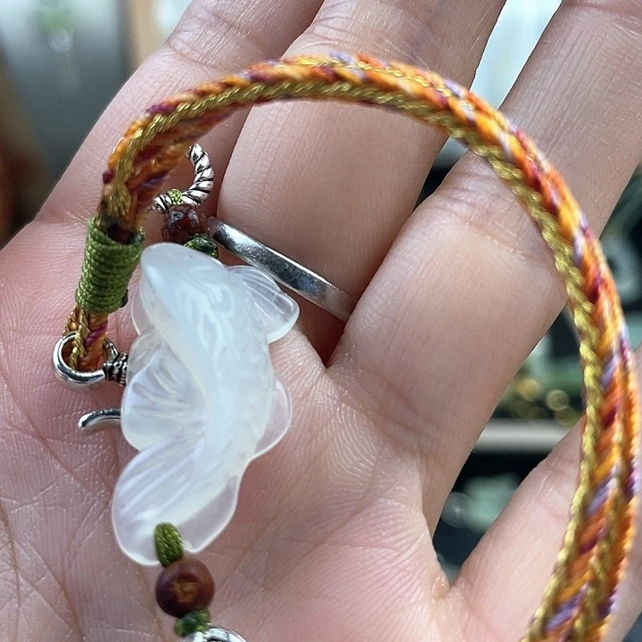 蛇纹石玉合金颈饰