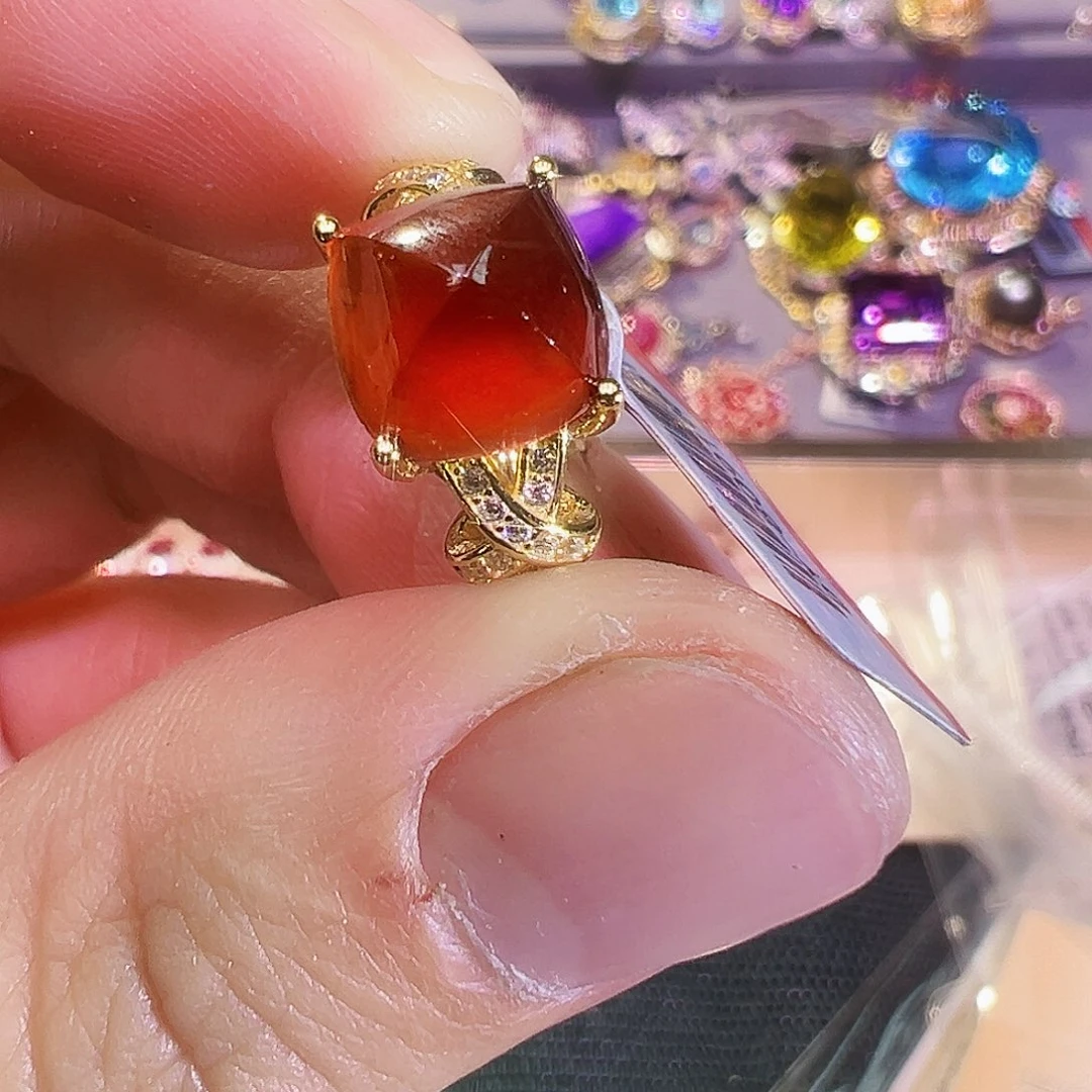 银S925镶嵌石榴石石榴石