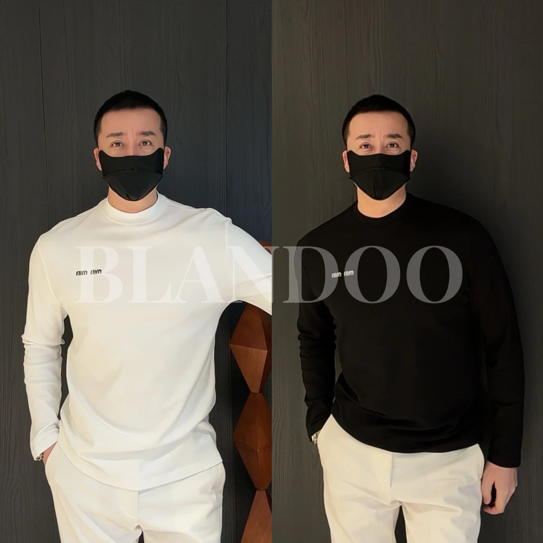 BLANDOO “超绝版型”  男士百搭经典设计感小标长袖T恤9BD528