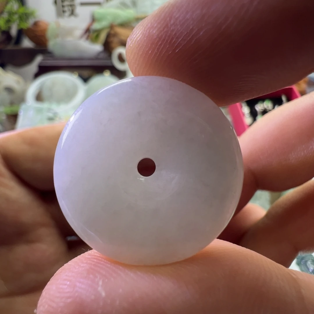 翡翠未镶嵌颈饰天然缅甸A货翡翠平安扣