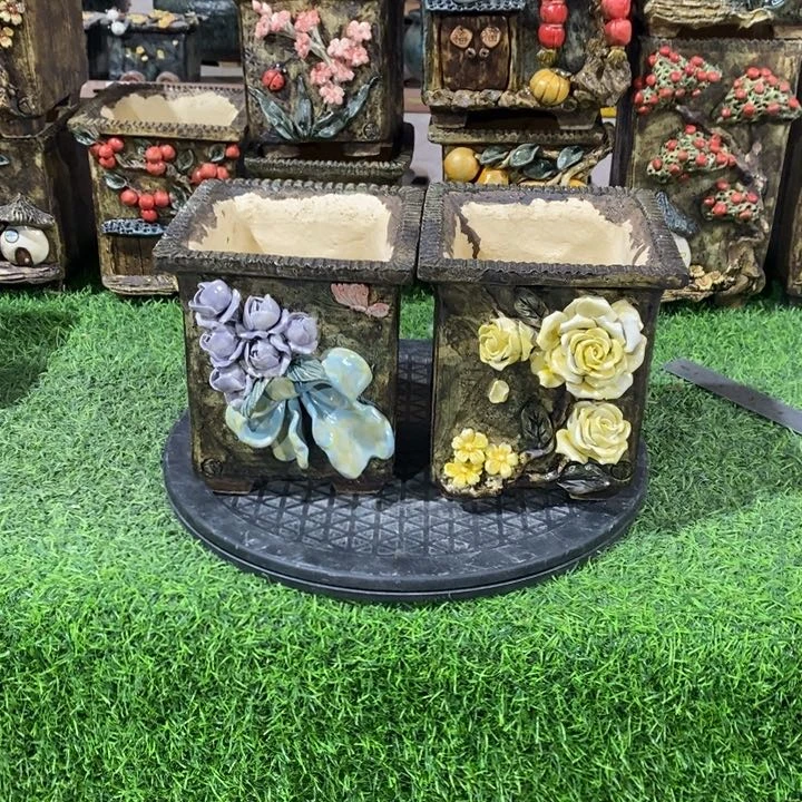 红陶青藤花器多肉花盆