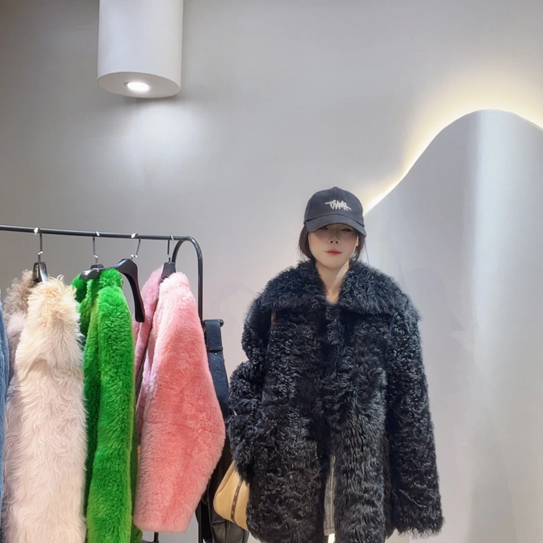 ᥫ***ཀ真皮皮毛一体外套222-3278