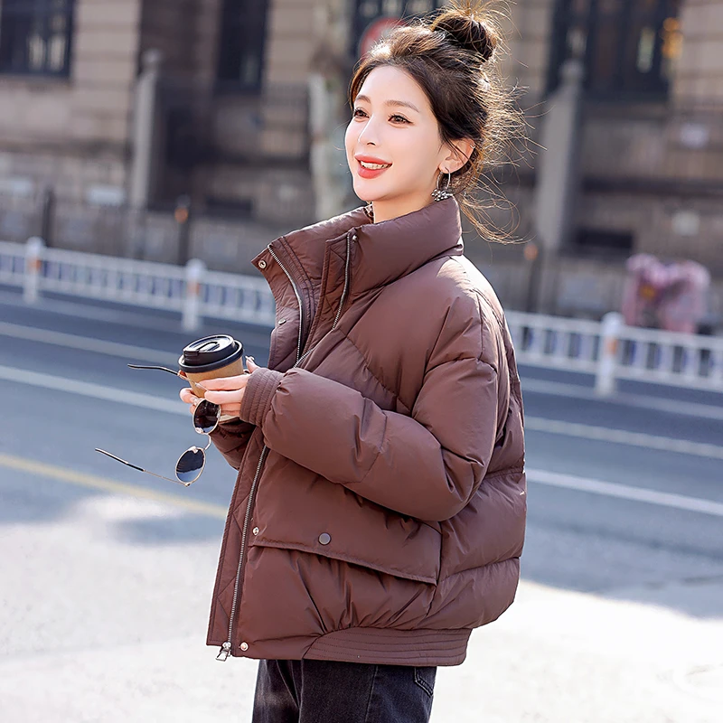 短款羽绒服女2025冬季新款小个子独特漂亮超好看红色欧货厚面包服