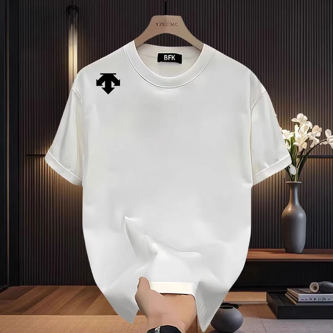 夏季新款短袖T恤男士百搭宽松透气运动休闲半袖情侣圆领上衣