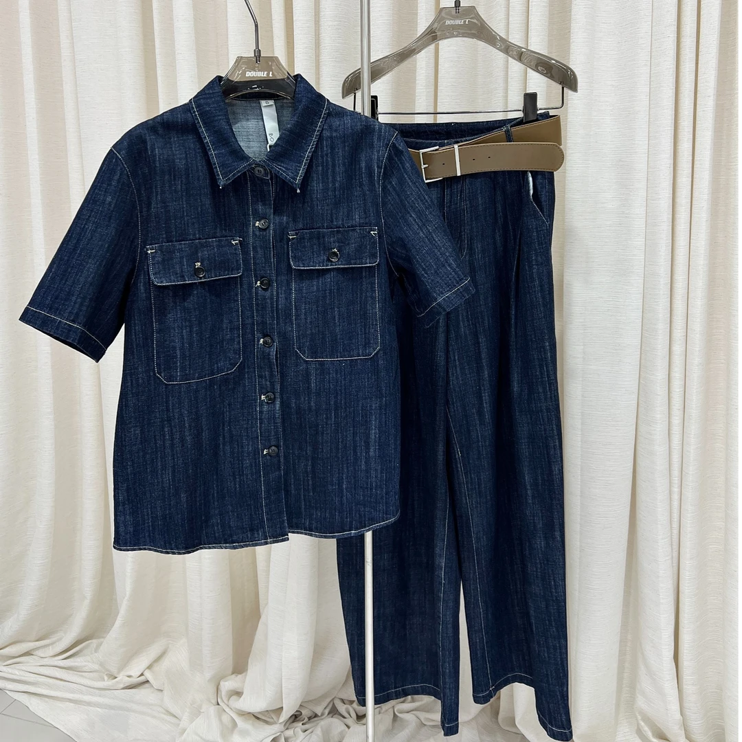 2025春夏丹宁衬衫套装
