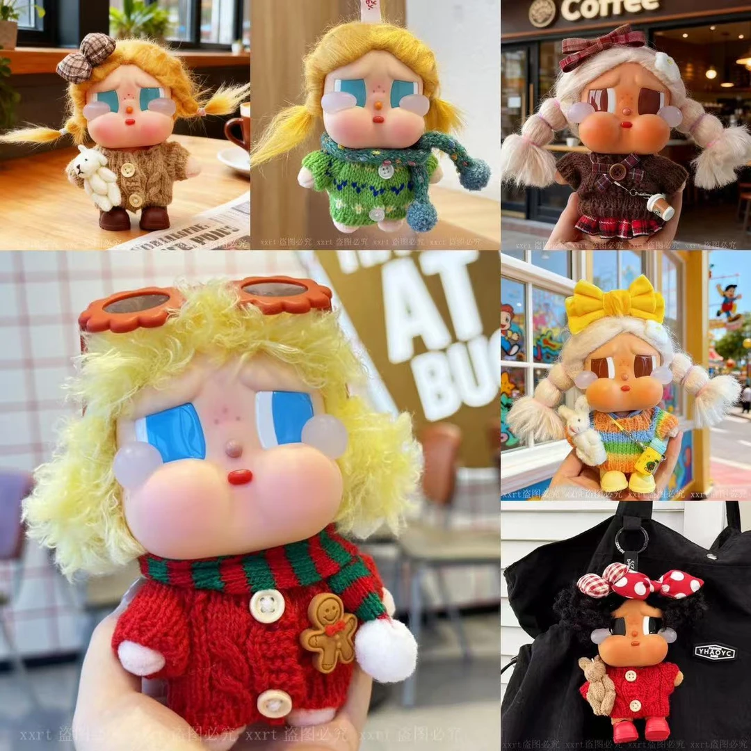 哭娃度假系列衣服搪胶娃冬季毛衣换装可爱围巾娃衣