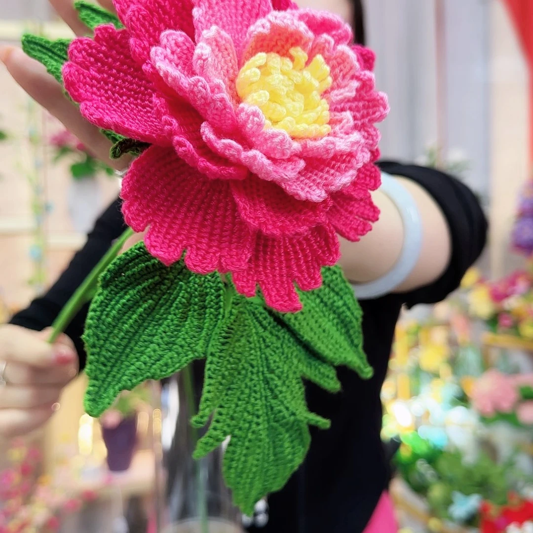 纯手工钩织手工钩织设计牡丹