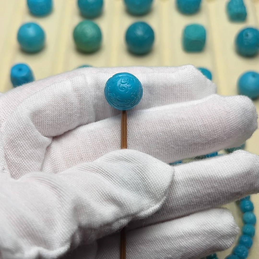 绿松石未镶嵌无镶嵌天然绿松石龙凤11.9