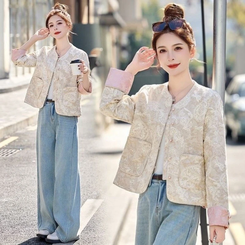 妈妈新中式国风外套2025春秋新款独特超好看气质显瘦短款唐装