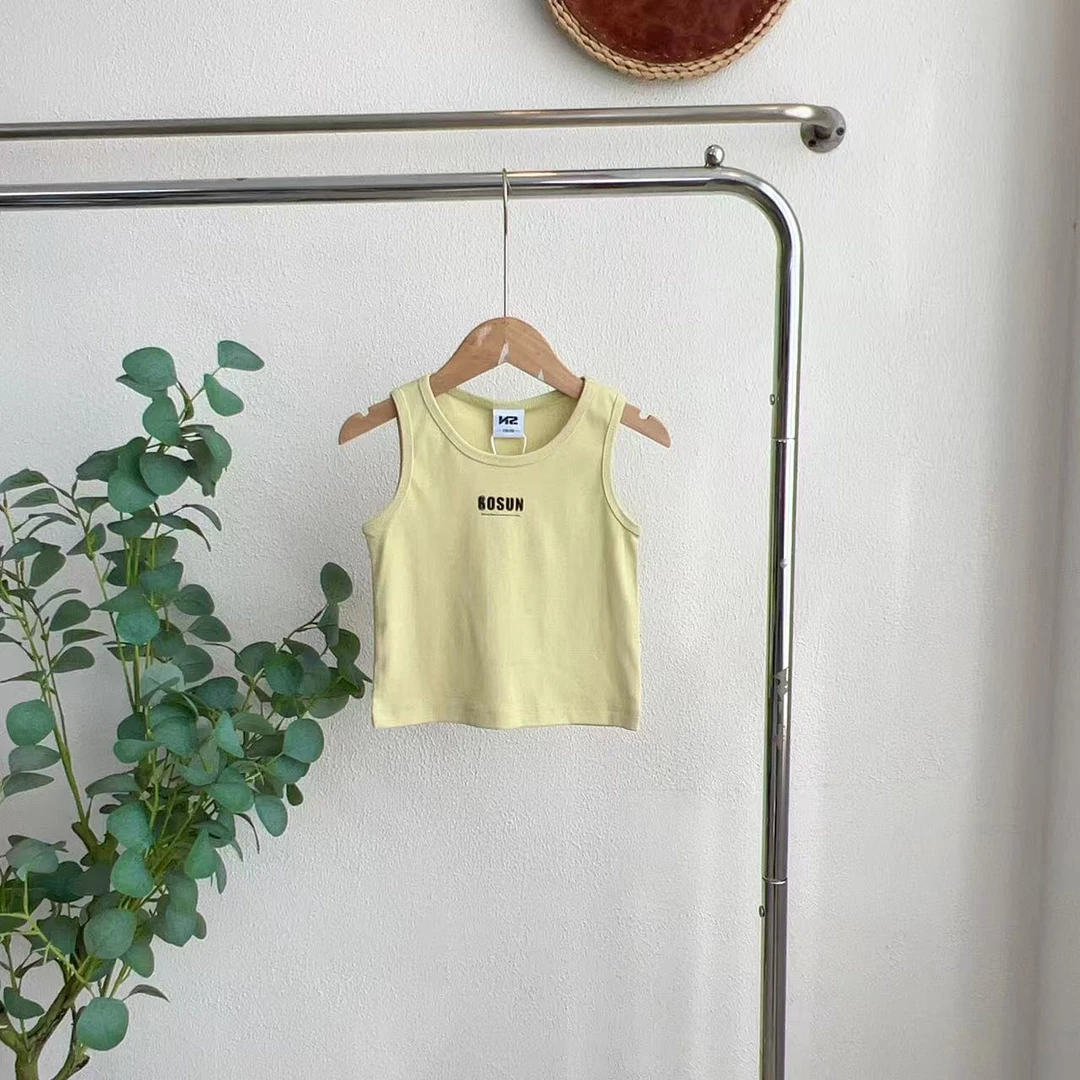 6069锁黄色无袖背心
