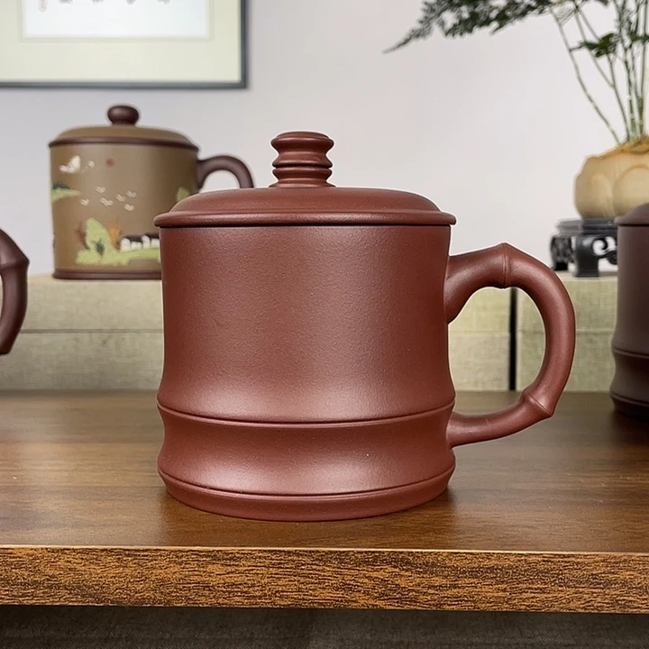 茶杯紫砂紫砂盖杯400cc