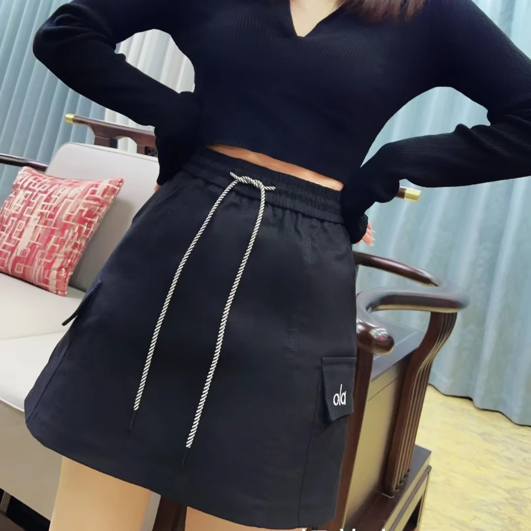 时尚抽绳显瘦高腰短裙